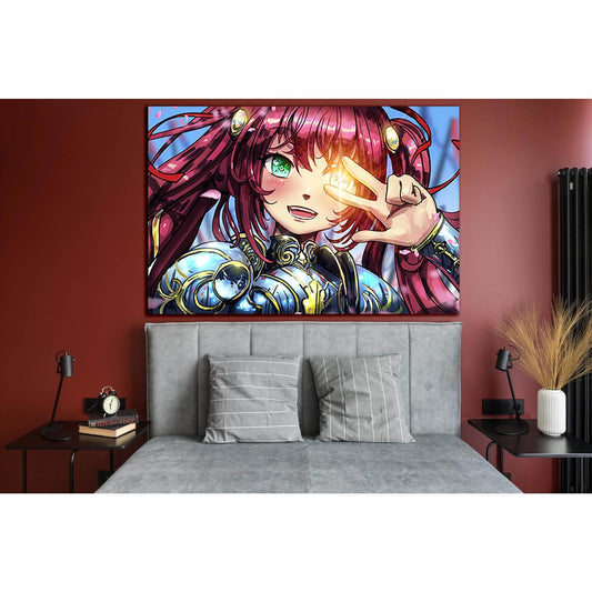 Joyful Anime Style Girl №SL1219 Ready to Hang Canvas Print - Zellart Canvas Prints 0new, ALL_Products, Fantasy And Sci Fi Wall Art