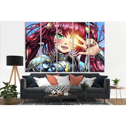 Joyful Anime Style Girl №SL1219 Ready to Hang Canvas Print - Zellart Canvas Prints 0new, ALL_Products, Fantasy And Sci Fi Wall Art