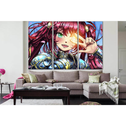 Joyful Anime Style Girl №SL1219 Ready to Hang Canvas Print - Zellart Canvas Prints 0new, ALL_Products, Fantasy And Sci Fi Wall Art