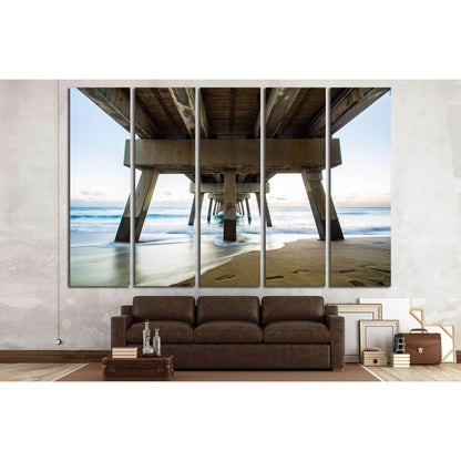 Juno Beach Pier Sunrise, Florida №2518 Ready to Hang Canvas Print - Zellart Canvas Prints ALL_Products, s-2518