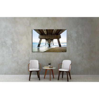 Juno Beach Pier Sunrise, Florida №2518 Ready to Hang Canvas Print - Zellart Canvas Prints ALL_Products, s-2518