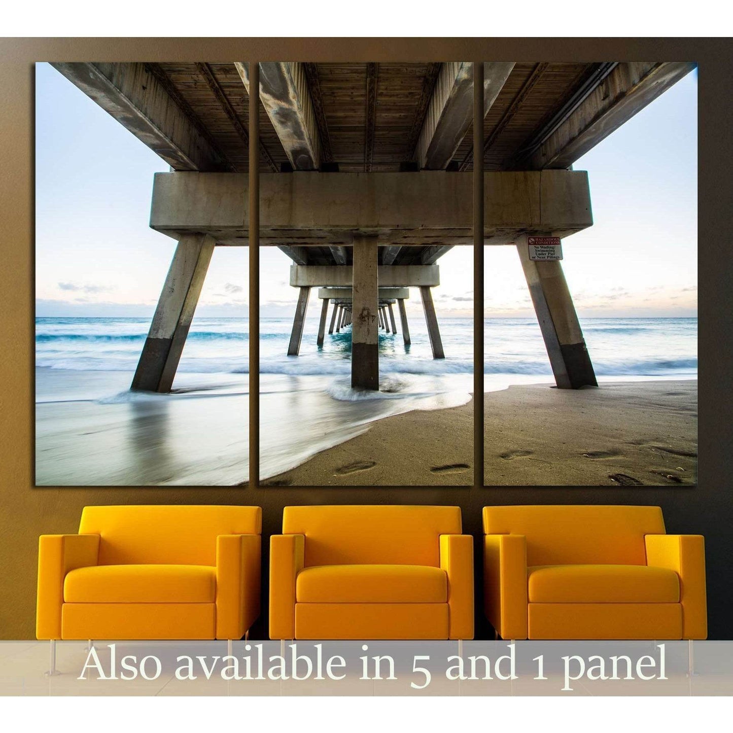 Juno Beach Pier Sunrise, Florida №2518 Ready to Hang Canvas Print - Zellart Canvas Prints ALL_Products, s-2518