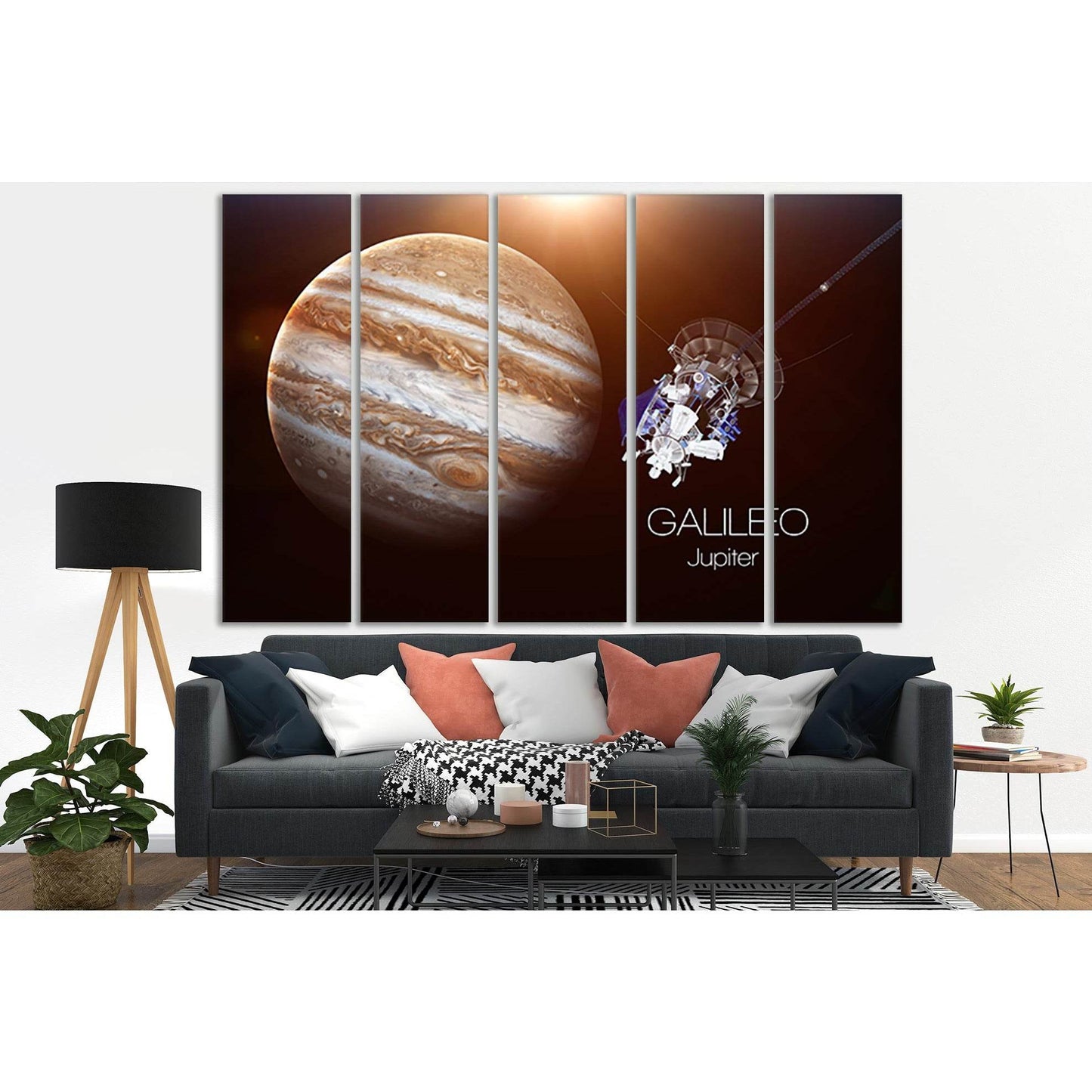 Jupiters Satellite Galileo №SL396 Ready to Hang Canvas Print - Zellart Canvas Prints 0new, ALL_Products, Astronomy & Space Canvas Wall Art
