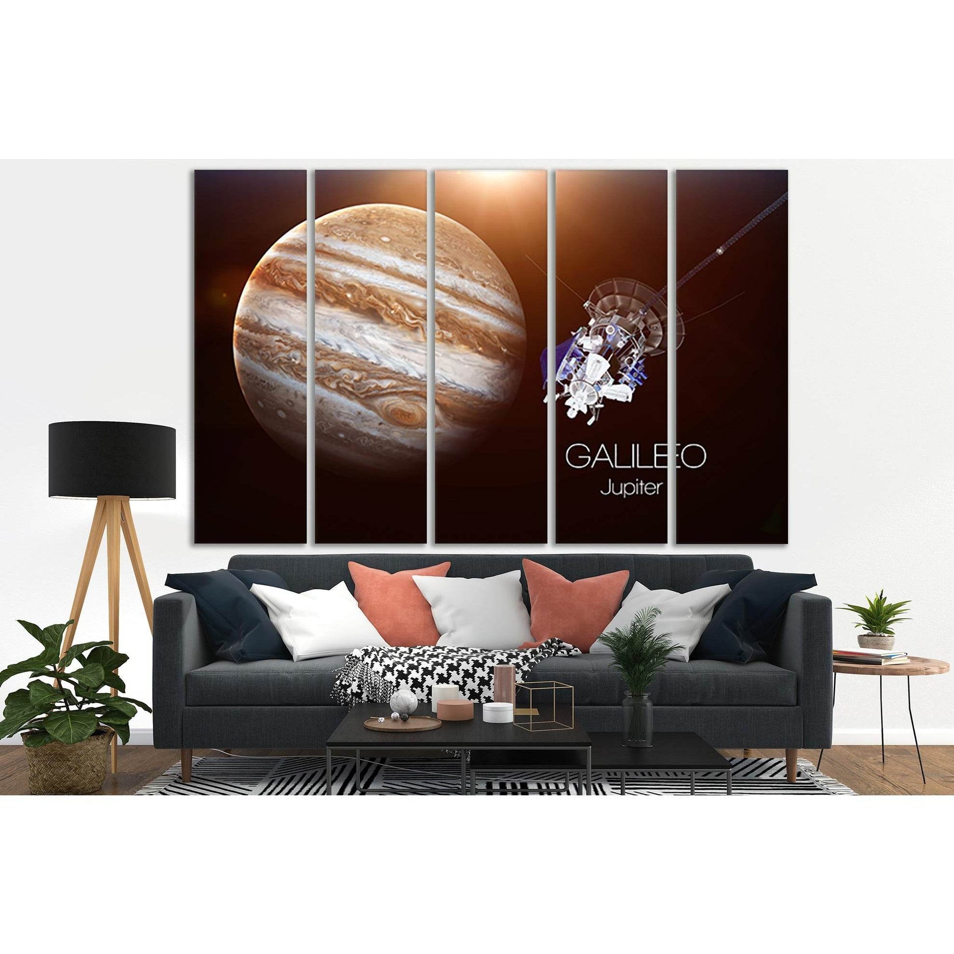 Jupiters Satellite Galileo №SL396 Ready to Hang Canvas Print - Zellart Canvas Prints 0new, ALL_Products, Astronomy & Space Canvas Wall Art