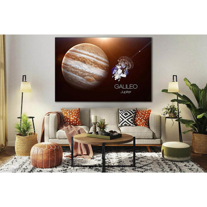 Jupiters Satellite Galileo №SL396 Ready to Hang Canvas Print - Zellart Canvas Prints 0new, ALL_Products, Astronomy & Space Canvas Wall Art