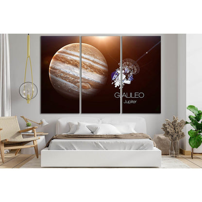 Jupiters Satellite Galileo №SL396 Ready to Hang Canvas Print - Zellart Canvas Prints 0new, ALL_Products, Astronomy & Space Canvas Wall Art