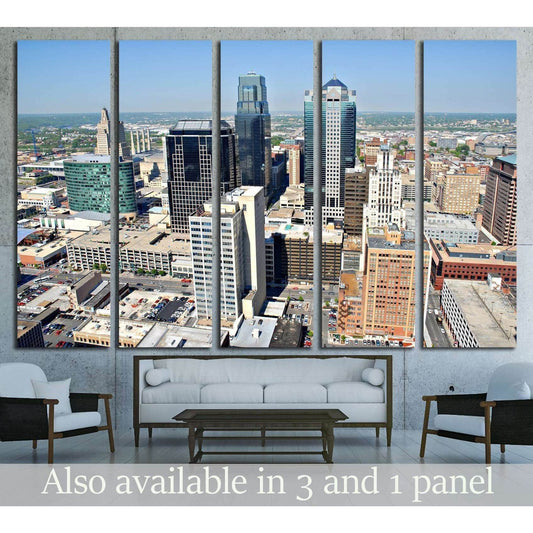 Kansas City taken from the top floor of City Hall №1618 Ready to Hang Canvas Print - Zellart Canvas Prints ALL_Products, s-1618