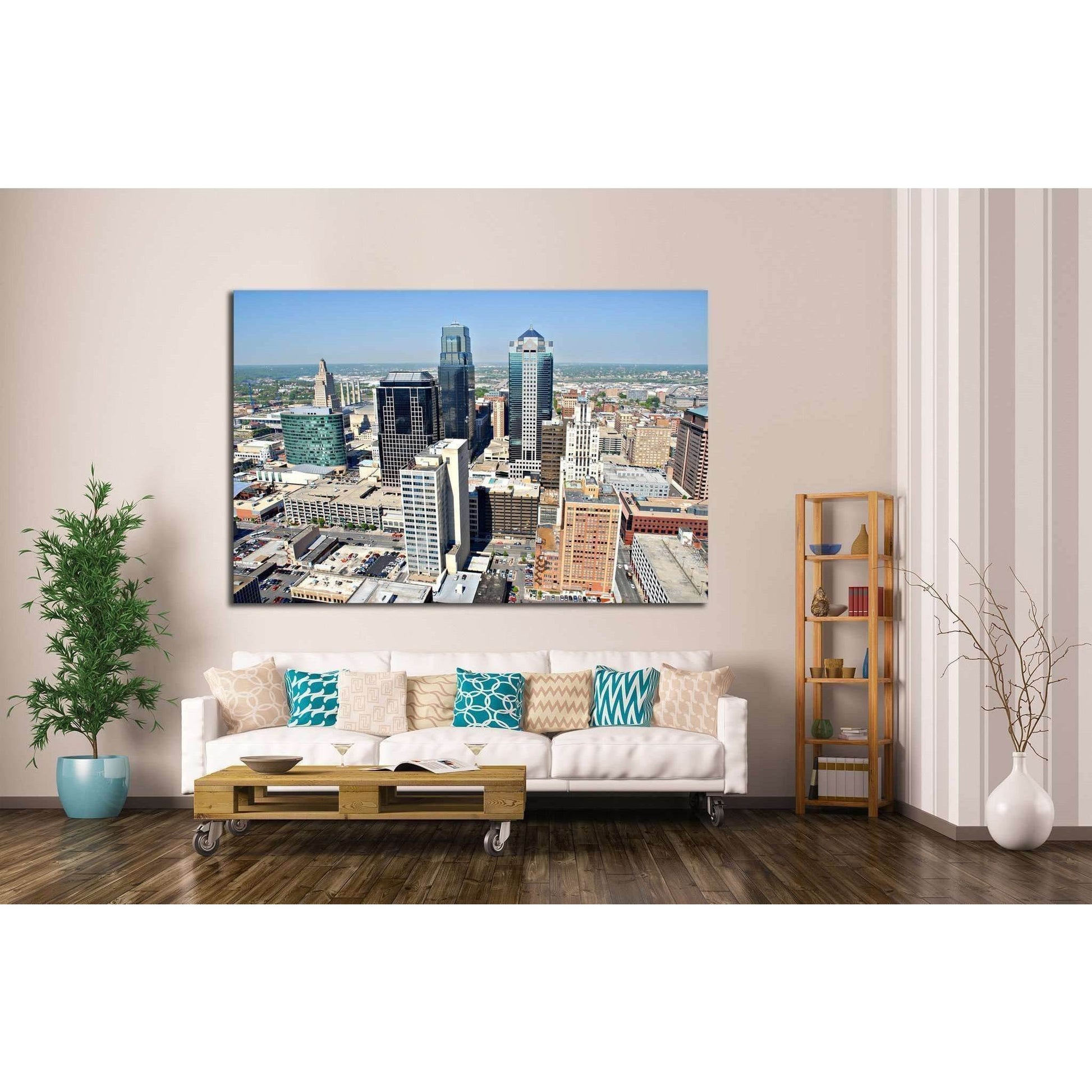 Kansas City taken from the top floor of City Hall №1618 Ready to Hang Canvas PrintCanvas art arrives ready to hang, with hanging accessories included and no additional framing required. Every canvas print is hand-crafted, made on-demand at our workshop an