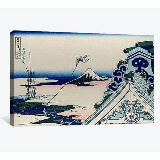 Katsushika Hokusai, Asakusa Honganji In The Eastern Capital - Ready to Hang Canvas Print - Zellart Canvas Prints 000Negative, 6200, ALL_Products