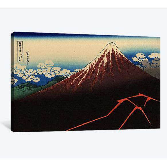 Katsushika Hokusai, Fuji above the lightning - Canvas print - Zellart Canvas Prints 000Negative, 6208, ALL_Products