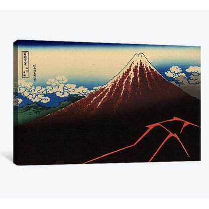 Katsushika Hokusai, Fuji above the lightning - Canvas print - Zellart Canvas Prints 000Negative, 6208, ALL_Products