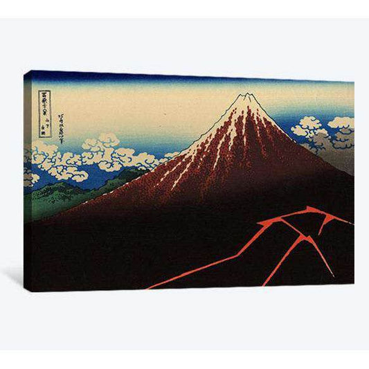 Katsushika Hokusai, Fuji above the lightning - Canvas print - Zellart Canvas Prints 000Negative, 6208, ALL_Products