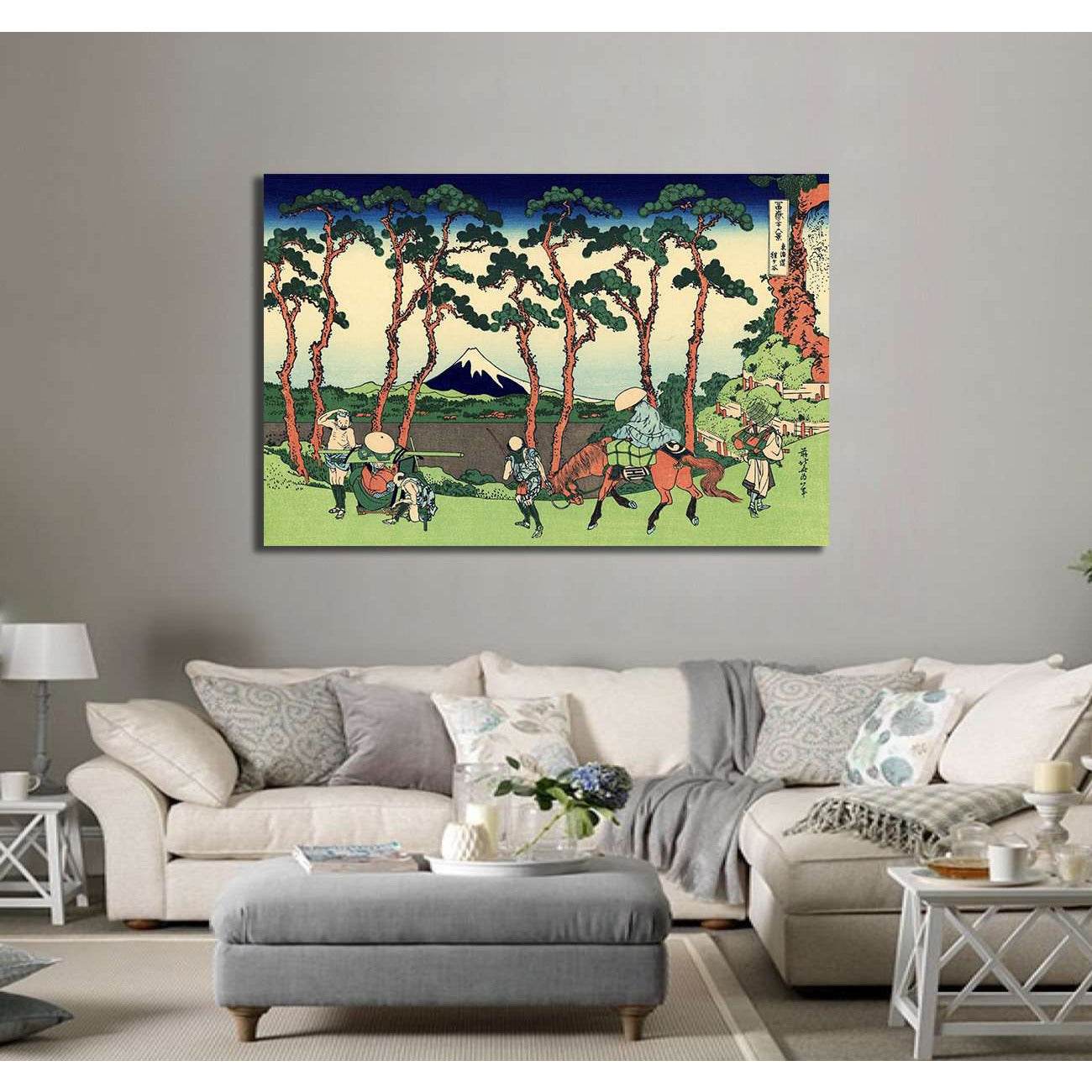 Katsushika Hokusai, Hodogaya on the Tokaido road - Canvas print - Zellart Canvas Prints 000Negative, 6211, ALL_Products