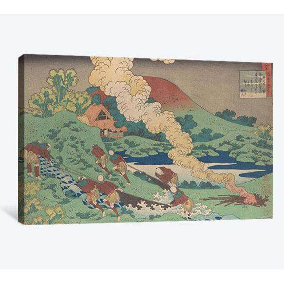 Katsushika Hokusai, Kakinomoto no Hitomaro - Canvas print - Zellart Canvas Prints 000Negative, 6212, ALL_Products
