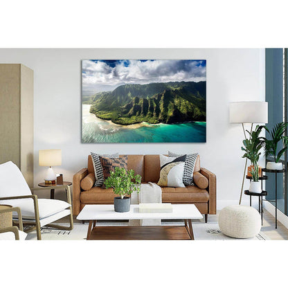 Kauai Hawaiian Islands №SL83 Ready to Hang Canvas Print - Zellart Canvas Prints 0new, ALL_Products, Beach Ocean & Waves