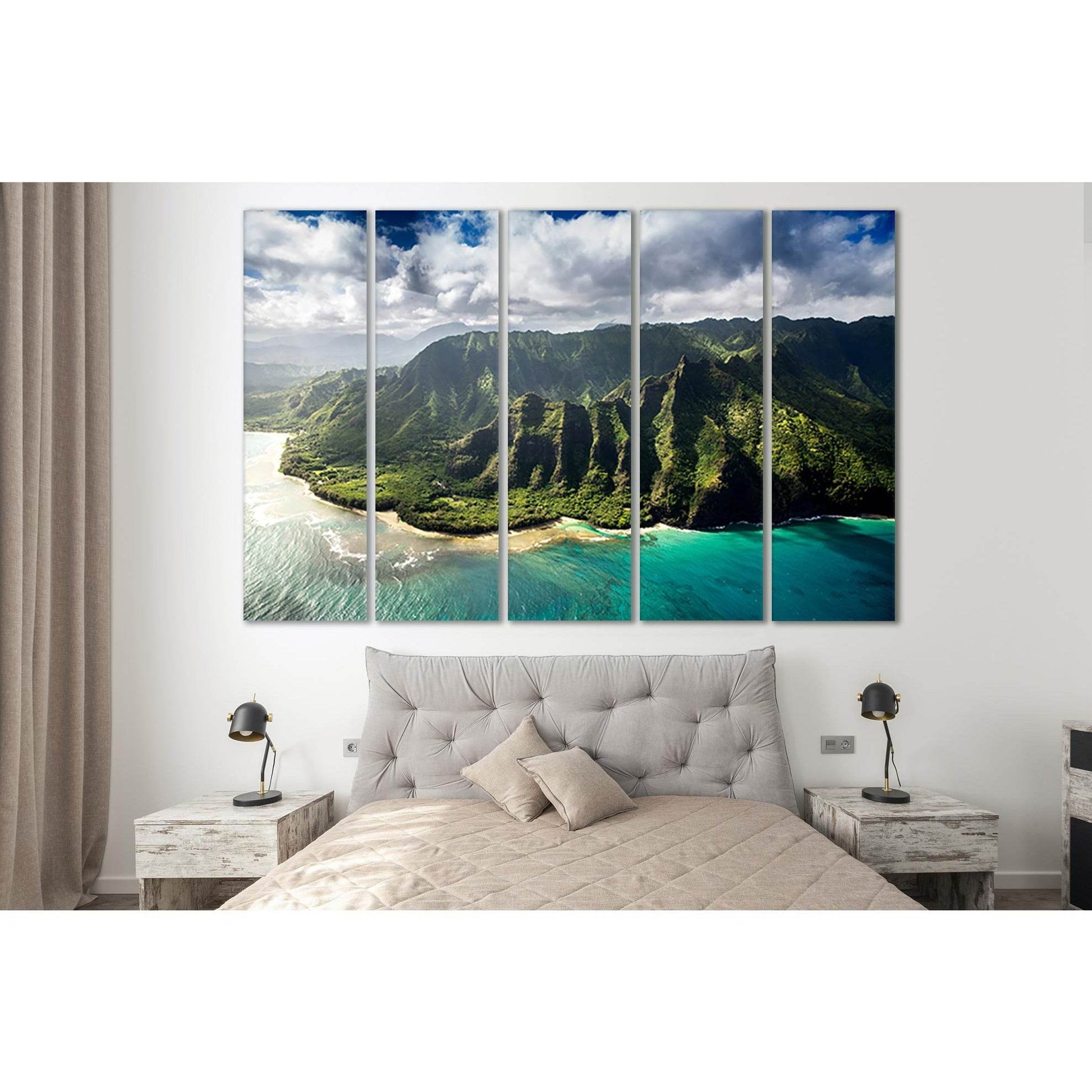 Kauai Hawaiian Islands №SL83 Ready to Hang Canvas Print - Zellart Canvas Prints 0new, ALL_Products, Beach Ocean & Waves