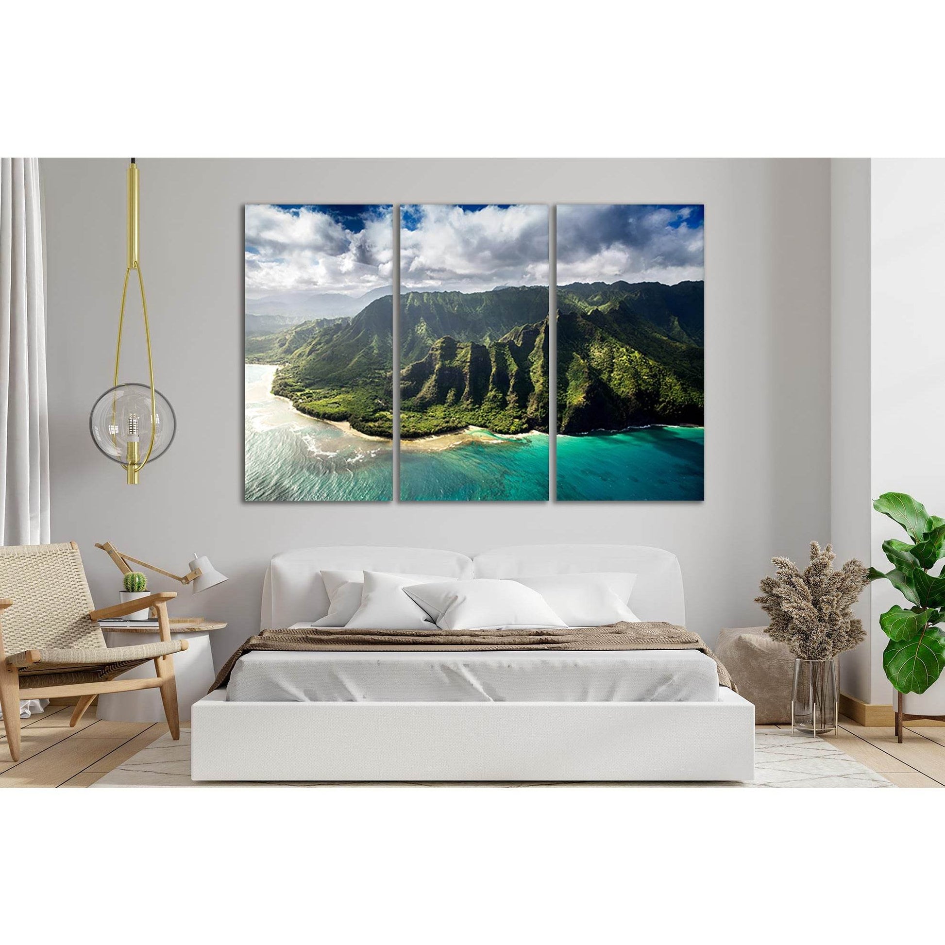 Kauai Hawaiian Islands №SL83 Ready to Hang Canvas Print - Zellart Canvas Prints 0new, ALL_Products, Beach Ocean & Waves