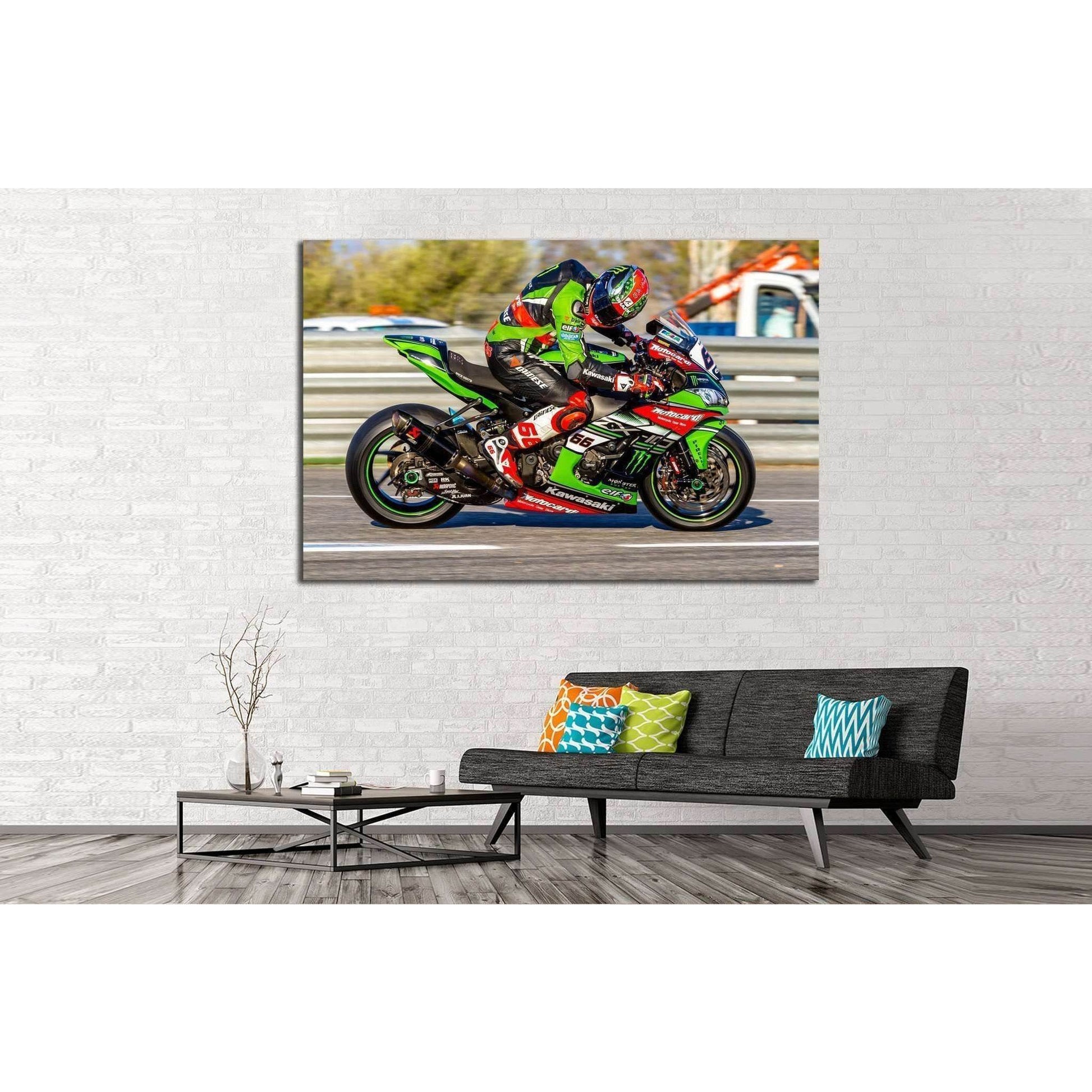 Kawasaki Ninja №161 Ready to Hang Canvas PrintCanvas art arrives ready to hang, with hanging accessories included and no additional framing required. Every canvas print is hand-crafted, made on-demand at our workshop and expertly stretched around 100% Nor