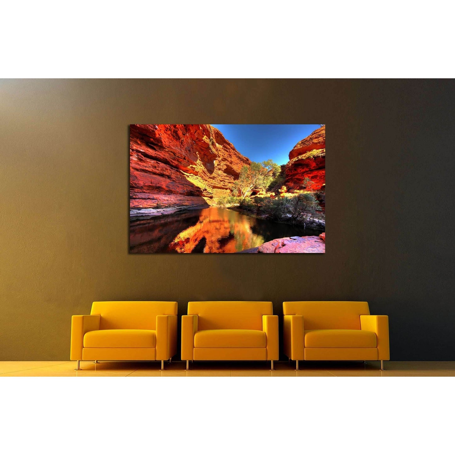 Kings Canyon, Australia №3176 Ready to Hang Canvas Print - Zellart Canvas Prints ALL_Products, s-3176