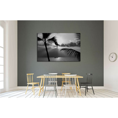 Kona Coast Party Boat Out For A Cruise in black and white №2662 Ready to Hang Canvas PrintCanvas art arrives ready to hang, with hanging accessories included and no additional framing required. Every canvas print is hand-crafted, made on-demand at our wor