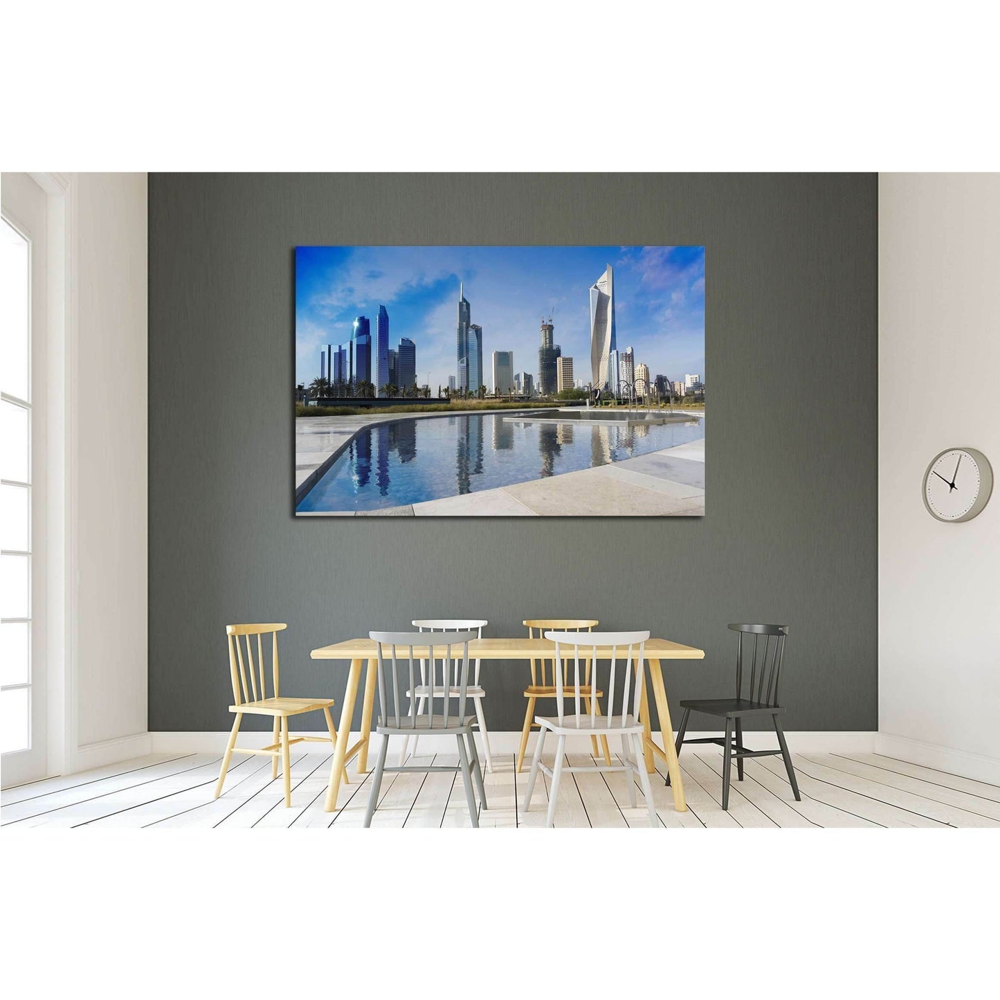 Kuwait city skyscraper №2193 Ready to Hang Canvas Print - Zellart Canvas Prints ALL_Products, s-2193