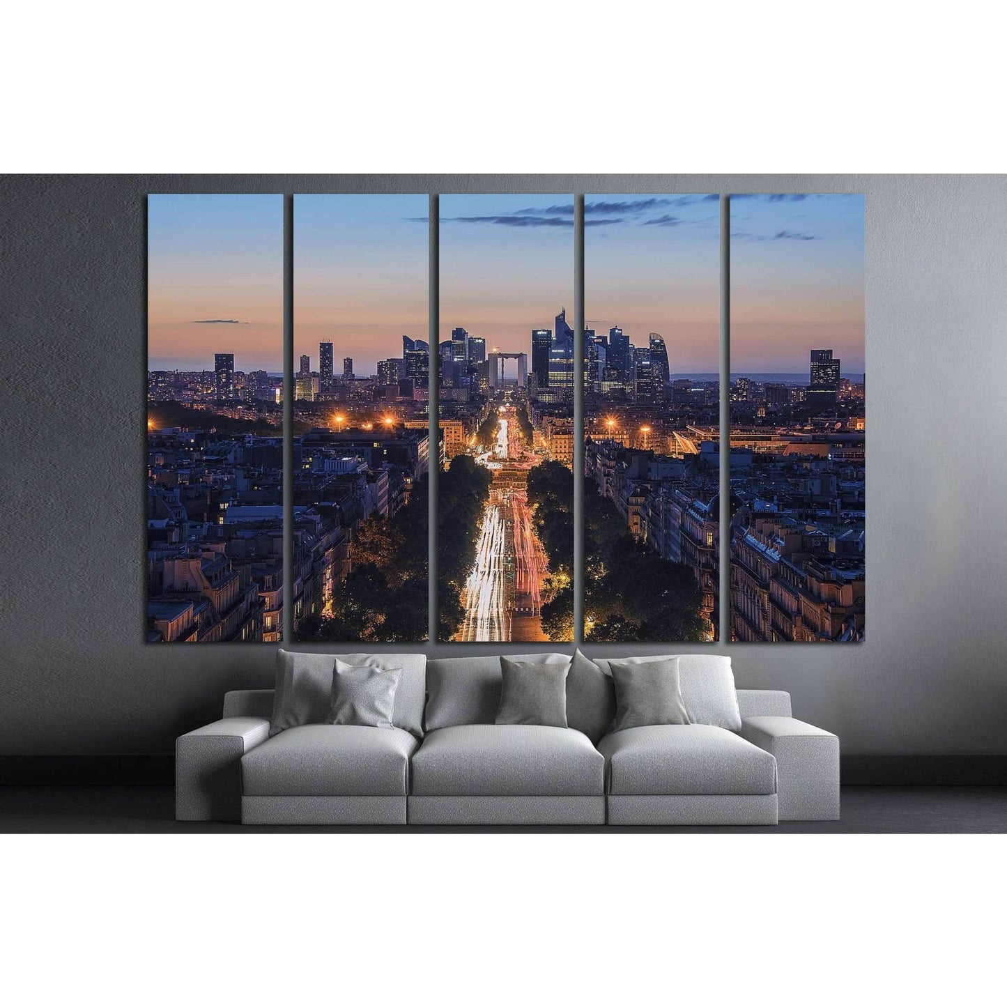 La Defense in Paris №821 Ready to Hang Canvas Print - Zellart Canvas Prints ALL_Products, s-821