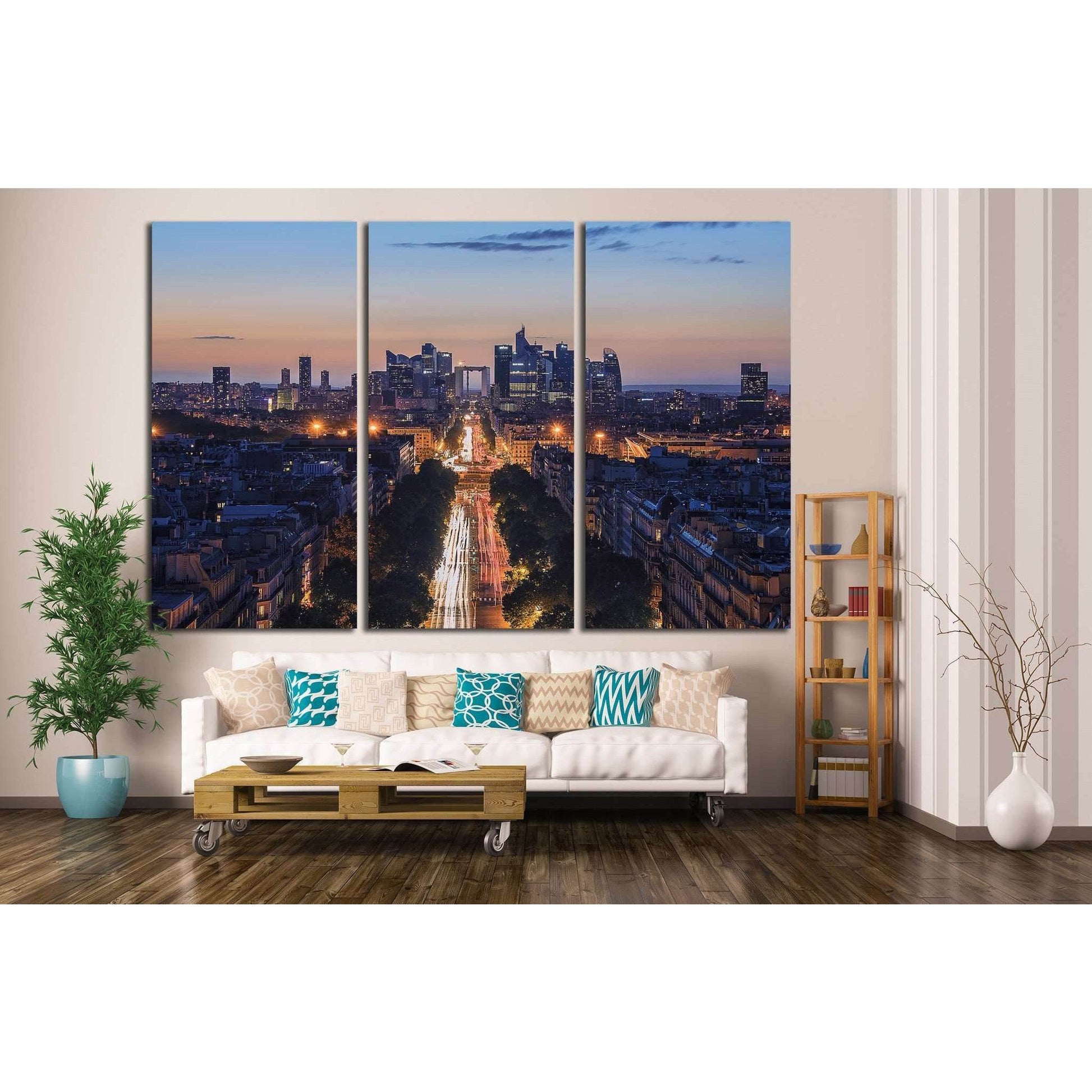 La Defense in Paris №821 Ready to Hang Canvas Print - Zellart Canvas Prints ALL_Products, s-821