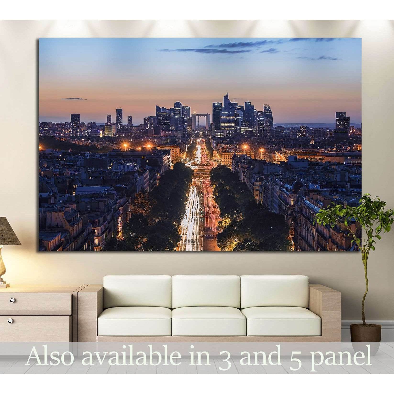 La Defense in Paris №821 Ready to Hang Canvas Print - Zellart Canvas Prints ALL_Products, s-821