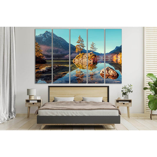 Lake Hintersee At Sunrise №sl08 Ready to Hang Canvas Print - Zellart Canvas Prints 0new, ALL_Products, Nature & Landscapes Canvas Print