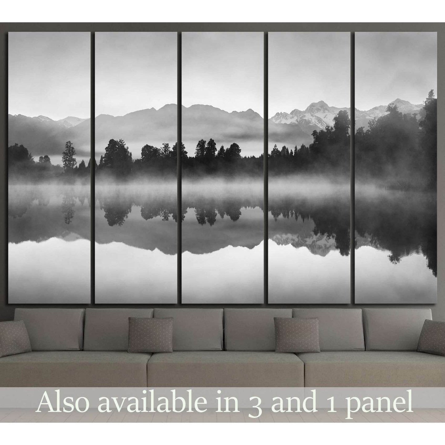 Lake Matheson, New Zealand №736 Ready to Hang Canvas Print - Zellart Canvas Prints ALL_Products, s-736