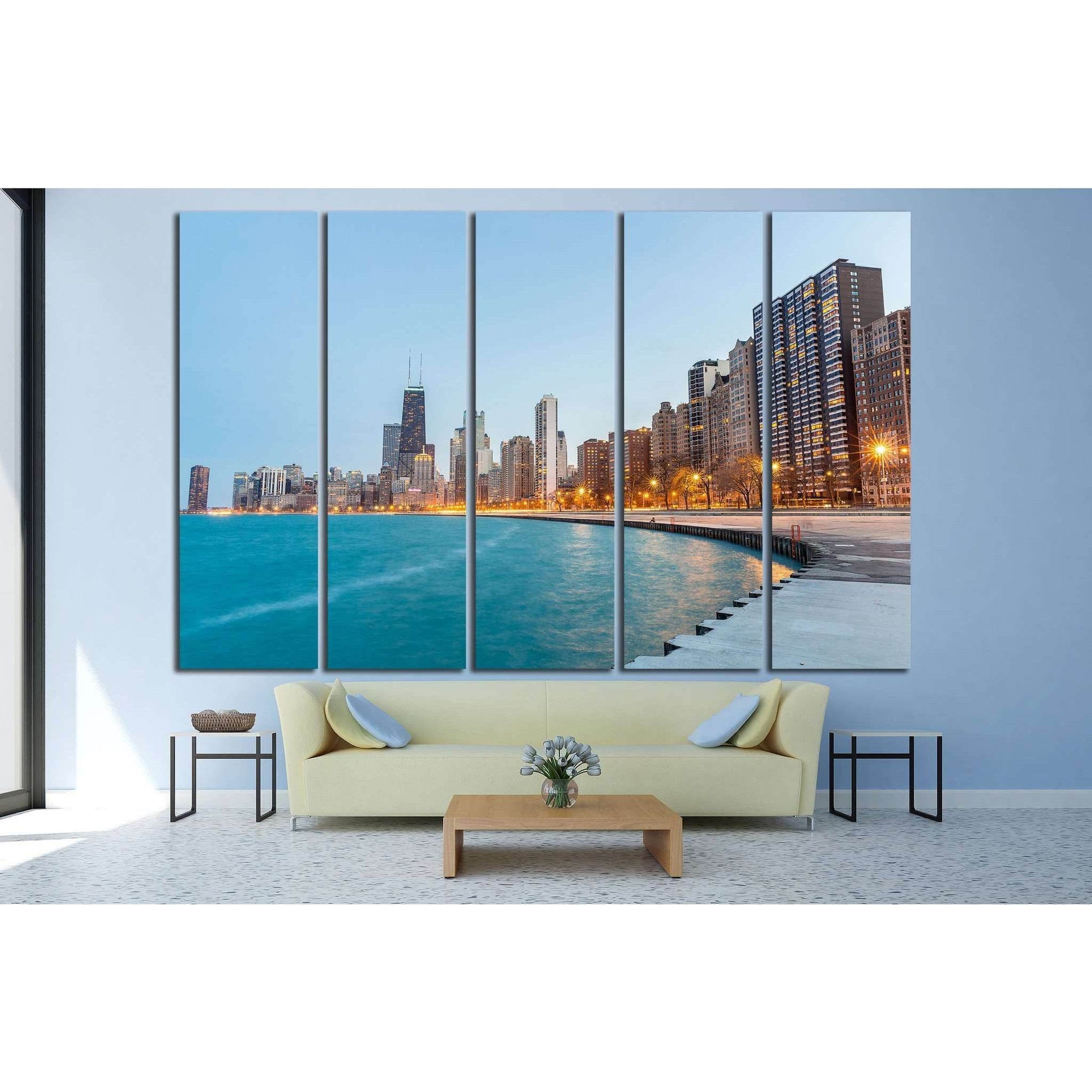 Lake Michigan, Chicago №998 Ready to Hang Canvas Print - Zellart Canvas Prints ALL_Products, s-998