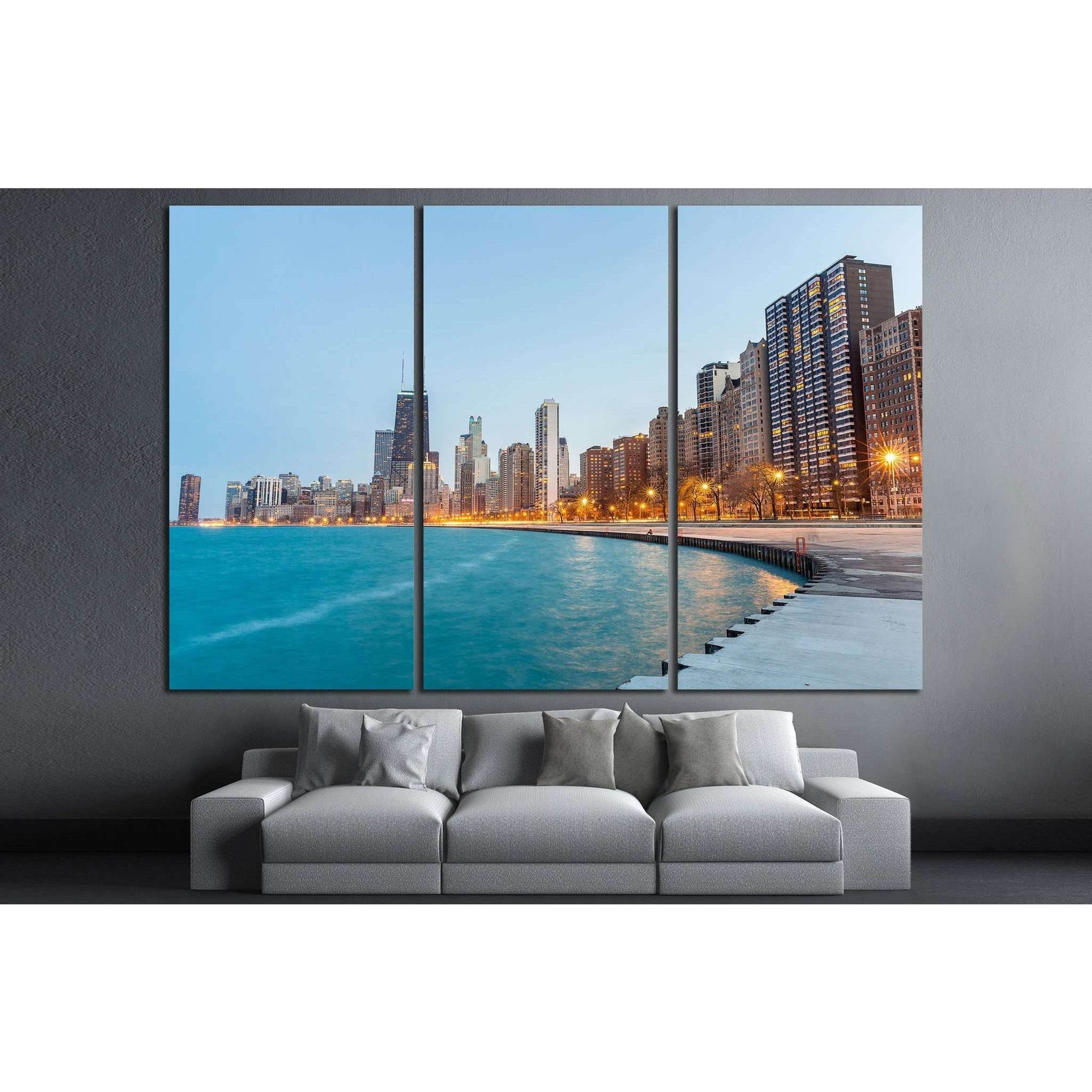 Lake Michigan, Chicago №998 Ready to Hang Canvas Print - Zellart Canvas Prints ALL_Products, s-998