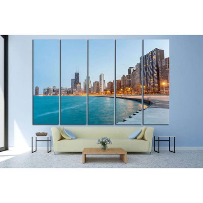 Lake Michigan, Chicago №998 Ready to Hang Canvas PrintCanvas art arrives ready to hang, with hanging accessories included and no additional framing required. Every canvas print is hand-crafted, made on-demand at our workshop and expertly stretched around