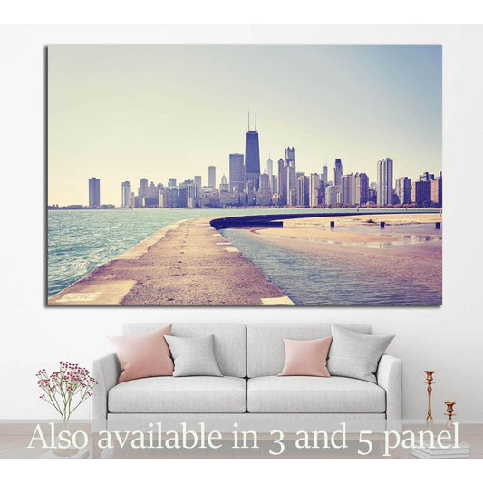 Lake Michigan, USA №1003 Ready to Hang Canvas Print - Zellart Canvas Prints ALL_Products, s-1003