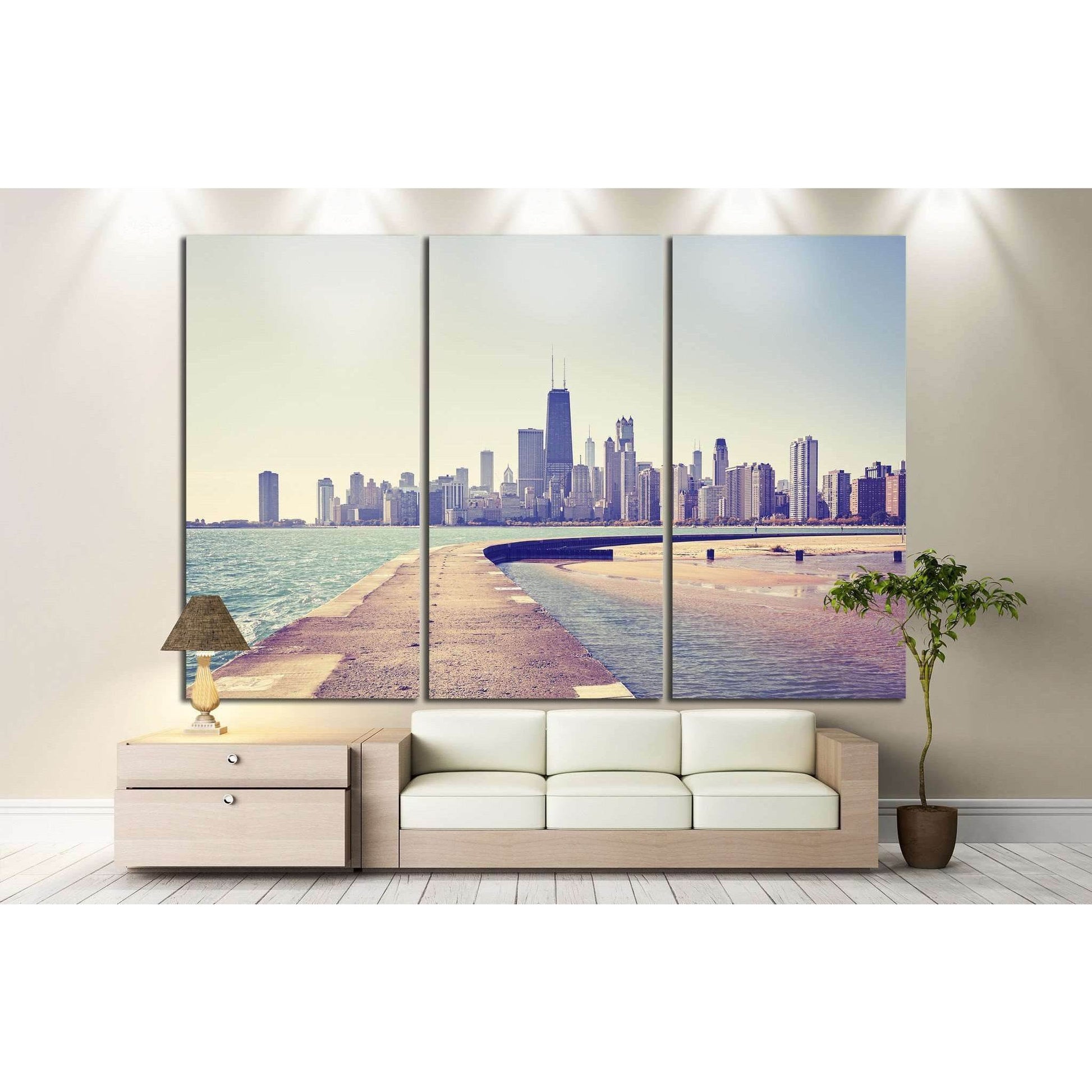 Lake Michigan, USA №1003 Ready to Hang Canvas PrintCanvas art arrives ready to hang, with hanging accessories included and no additional framing required. Every canvas print is hand-crafted, made on-demand at our workshop and expertly stretched around 100