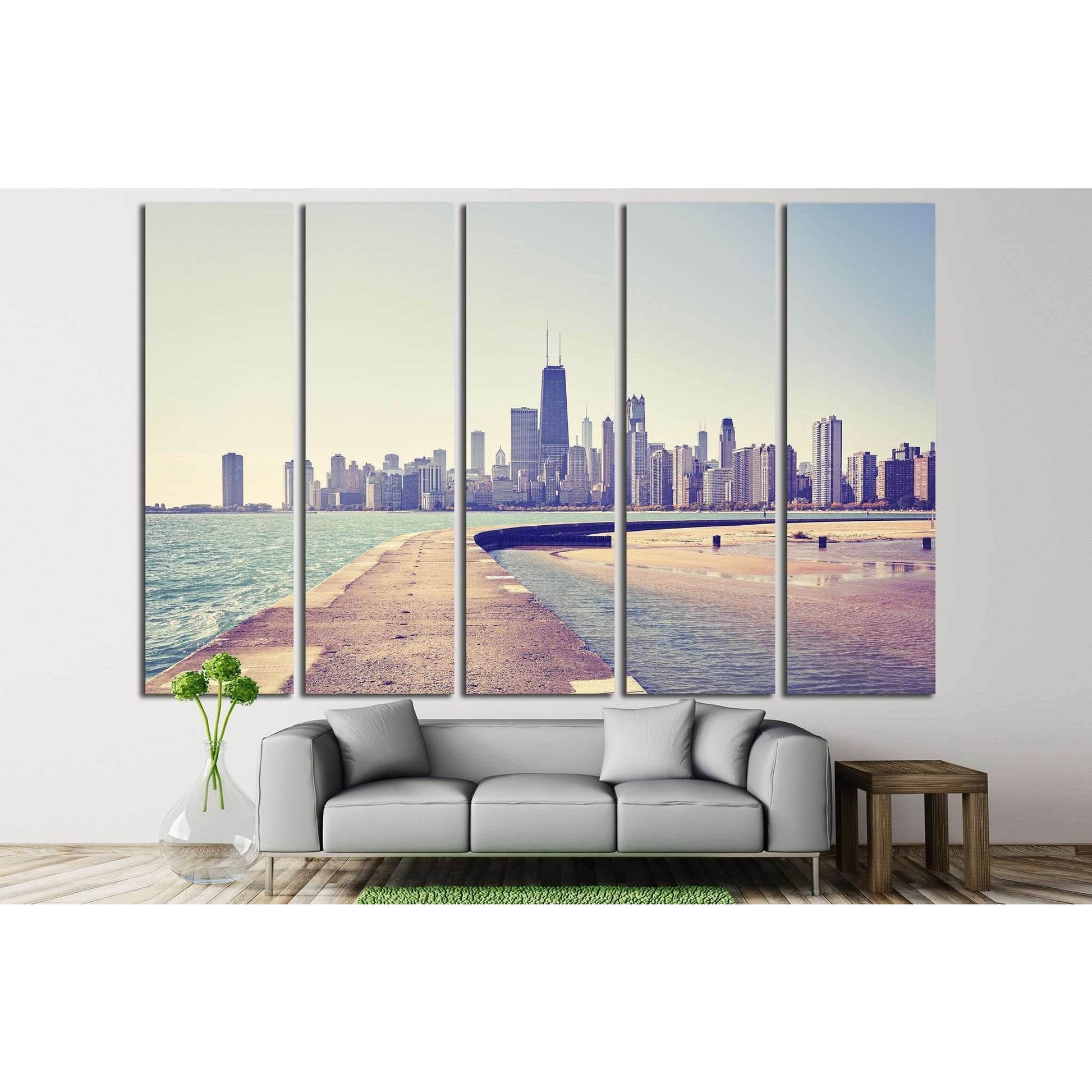 Lake Michigan, USA №1003 Ready to Hang Canvas PrintCanvas art arrives ready to hang, with hanging accessories included and no additional framing required. Every canvas print is hand-crafted, made on-demand at our workshop and expertly stretched around 100