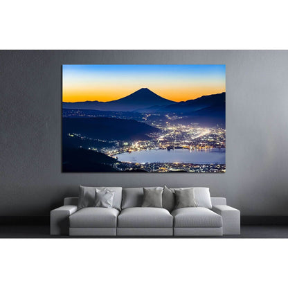 Lake Suwa and Mount Fuji, Japan №1252 Ready to Hang Canvas Print - Zellart Canvas Prints ALL_Products, s-1252