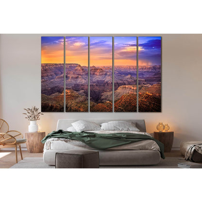 Landscape Grand Canyon At Sunset №SL230 Ready to Hang Canvas Print - Zellart Canvas Prints 0new, ALL_Products, SUNRISE & SUNSET WALL ART