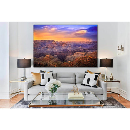 Landscape Grand Canyon At Sunset №SL230 Ready to Hang Canvas Print - Zellart Canvas Prints 0new, ALL_Products, SUNRISE & SUNSET WALL ART