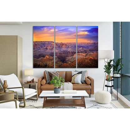Landscape Grand Canyon At Sunset №SL230 Ready to Hang Canvas Print - Zellart Canvas Prints 0new, ALL_Products, SUNRISE & SUNSET WALL ART