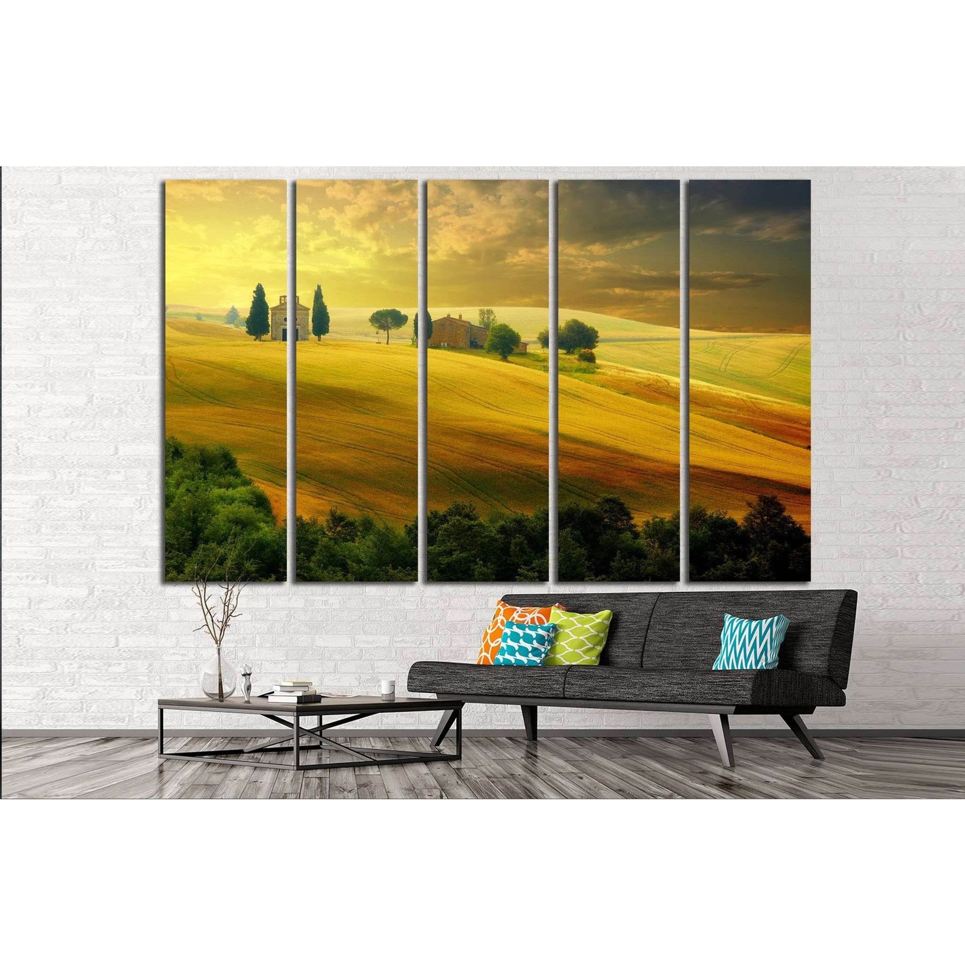 Landscape in Tuscany №623 Ready to Hang Canvas Print - Zellart Canvas Prints ALL_Products, s-623
