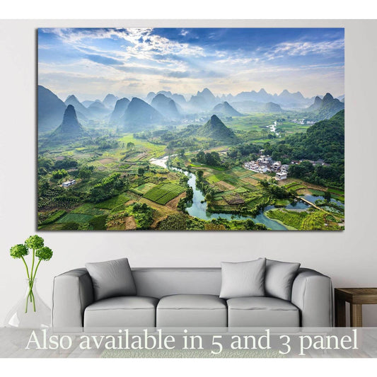 Landscape of Guilin №625 Ready to Hang Canvas Print - Zellart Canvas Prints ALL_Products, s-625