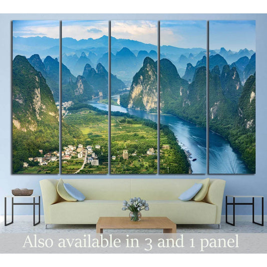 Landscape of Guilin, China №624 Ready to Hang Canvas Print - Zellart Canvas Prints ALL_Products, s-624