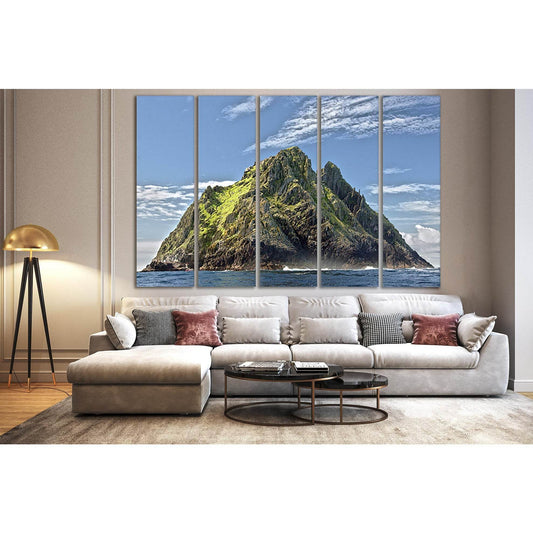 Landscape Of Mountain Island №SL165 Ready to Hang Canvas Print - Zellart Canvas Prints 0new, ALL_Products, Beach Ocean & Waves