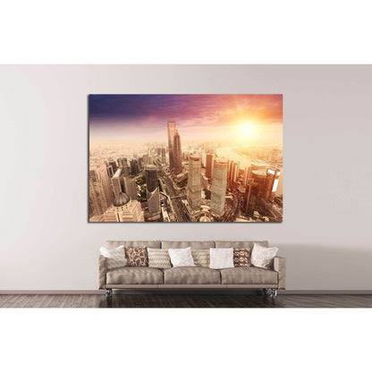 landscape of shanghai №1161 Ready to Hang Canvas Print - Zellart Canvas Prints ALL_Products, s-1161