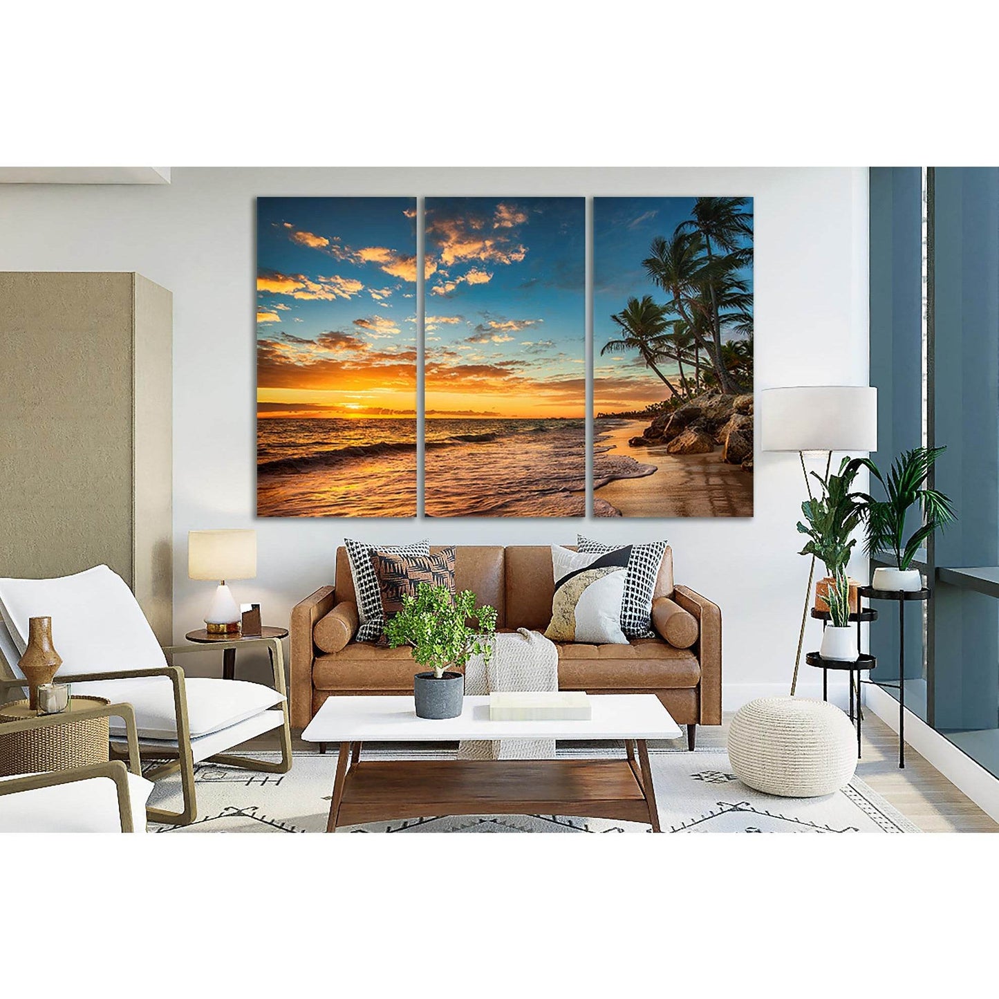 Landscape Paradise Tropical Beach №SL146 Ready to Hang Canvas Print - Zellart Canvas Prints 0new, ALL_Products, Beach Ocean & Waves
