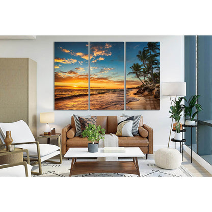 Landscape Paradise Tropical Beach №SL146 Ready to Hang Canvas Print - Zellart Canvas Prints 0new, ALL_Products, Beach Ocean & Waves