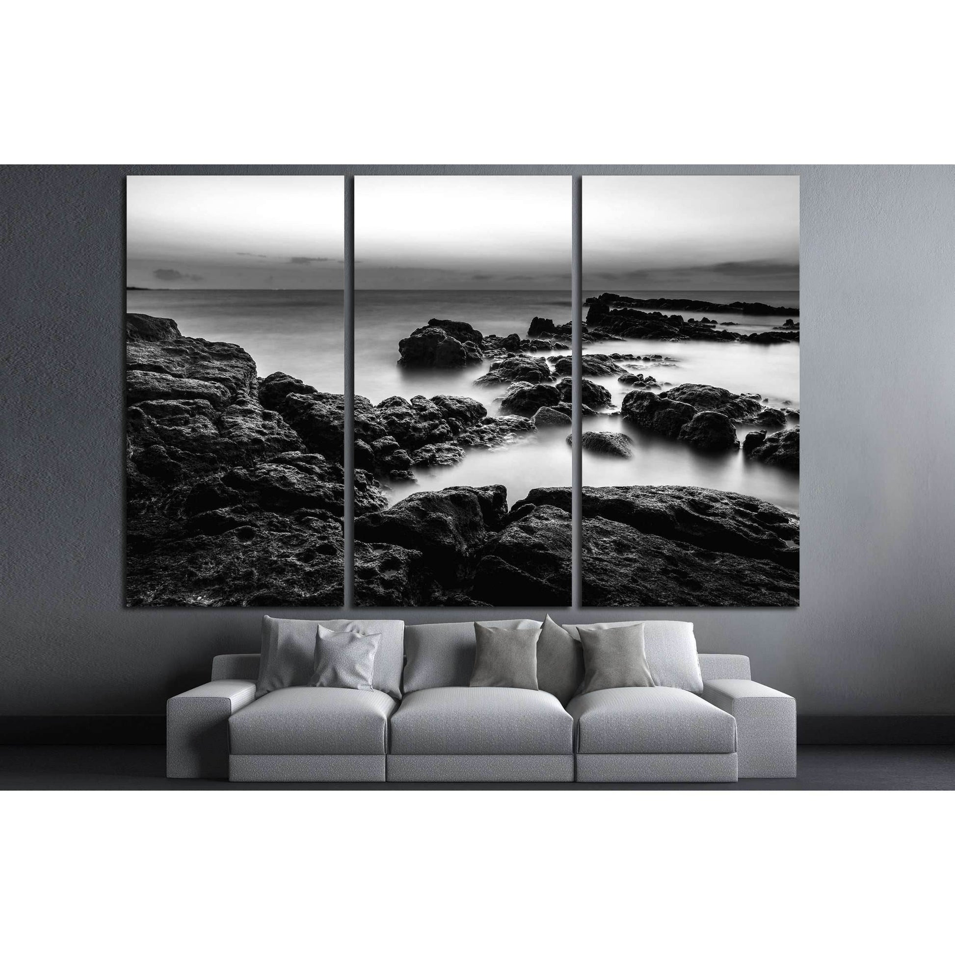 Landscape photo of sunset time at the sea №3171 Ready to Hang Canvas Print - Zellart Canvas Prints ALL_Products, s-3171