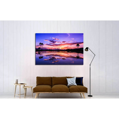 Landscape, sunset in nature №2851 Ready to Hang Canvas Print - Zellart Canvas Prints ALL_Products, s-2851