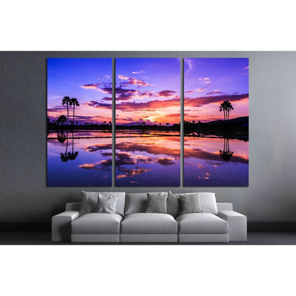 Landscape, sunset in nature №2851 Ready to Hang Canvas Print - Zellart Canvas Prints ALL_Products, s-2851
